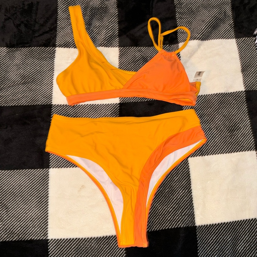 Shein Orange Bikini Set size medium